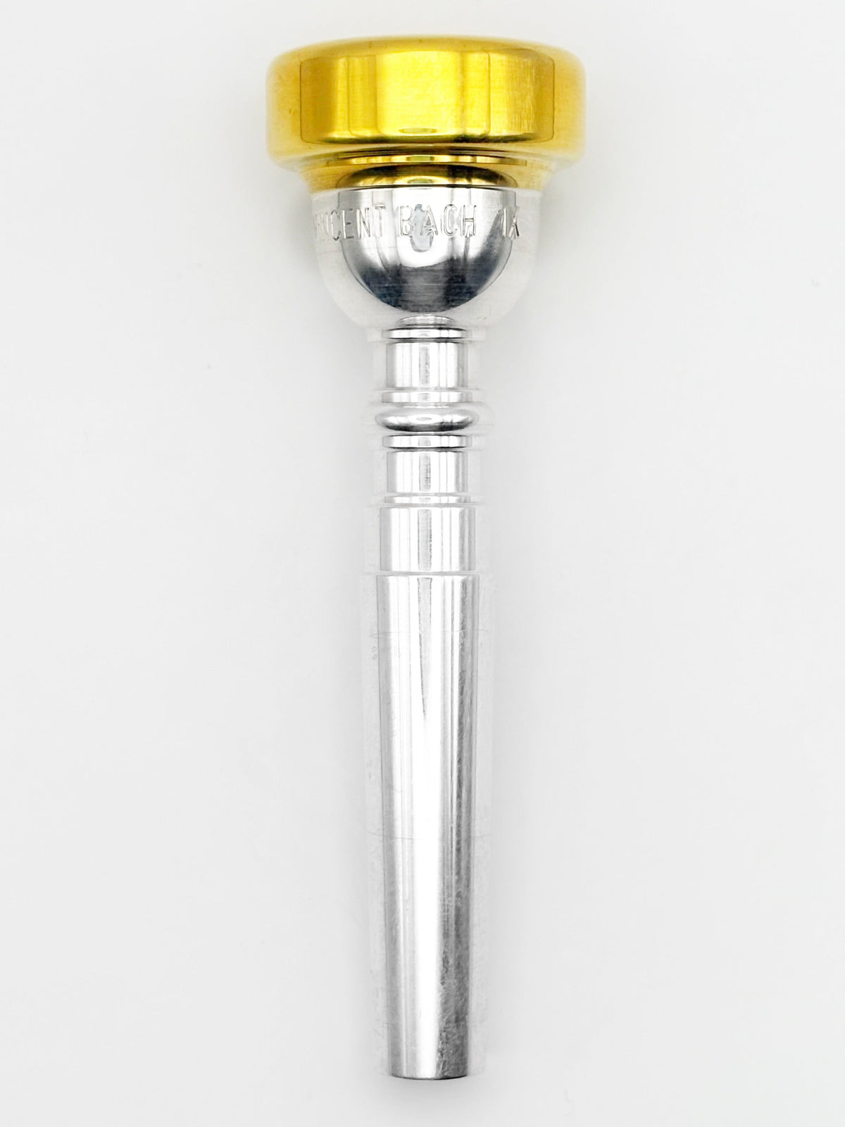 1980s Vincent Bach 1X Trumpet Mouthpiece - Gold Cup & Rim