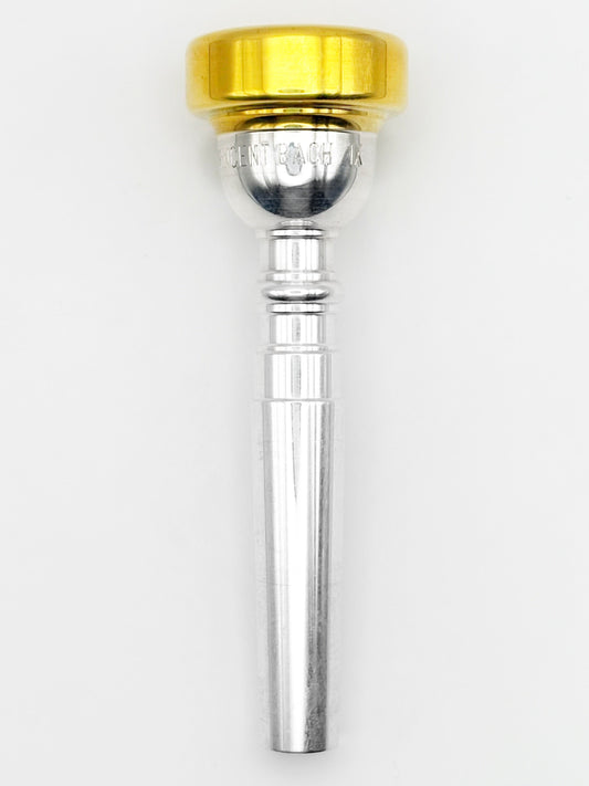 1980s Vincent Bach 1X Trumpet Mouthpiece - Gold Cup & Rim