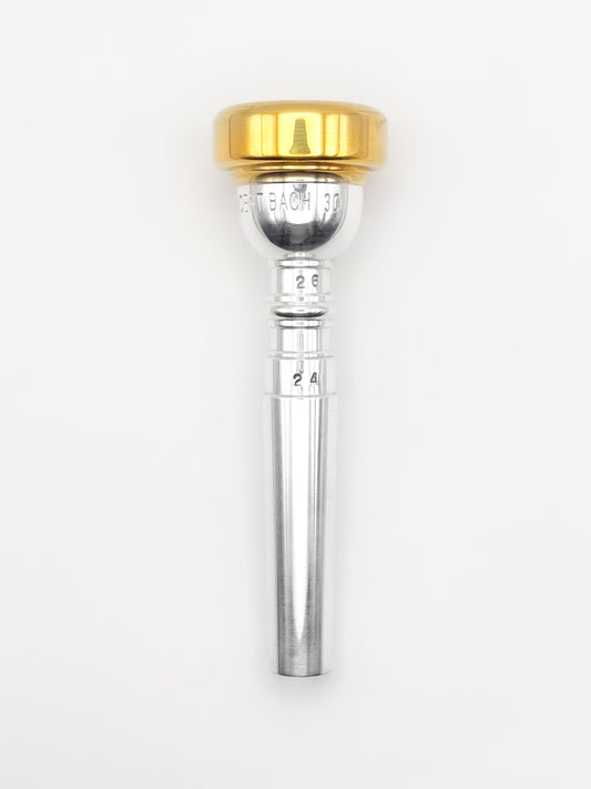 Osmun Modified Vincent Bach 3C Trumpet Mouthpiece 26/24 - Gold Cup & Rim