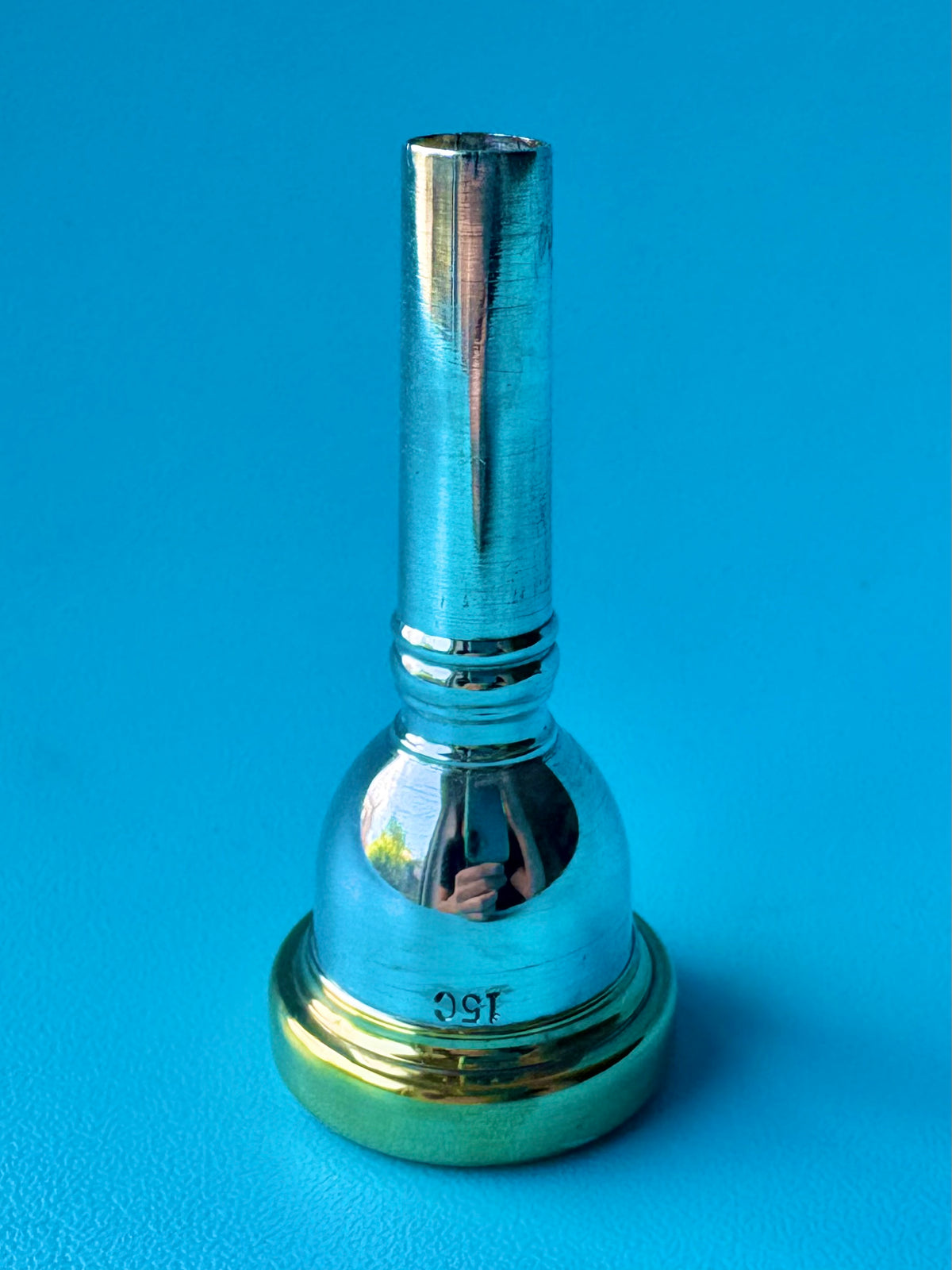 Vincent Bach Mount Vernon NY 15C Trombone Mouthpiece - Gold Plated Cup & Rim