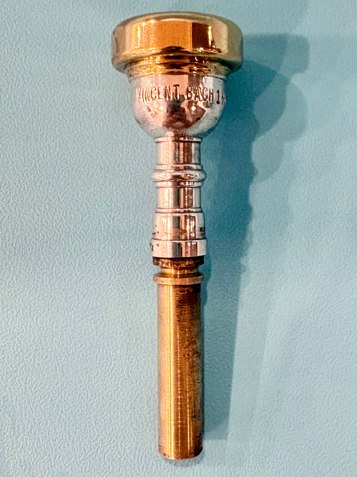 Vincent Bach 1 1/2C (1.5C) Trumpet Mouthpiece - Reeves Sleeves - Gold Cup & Rim